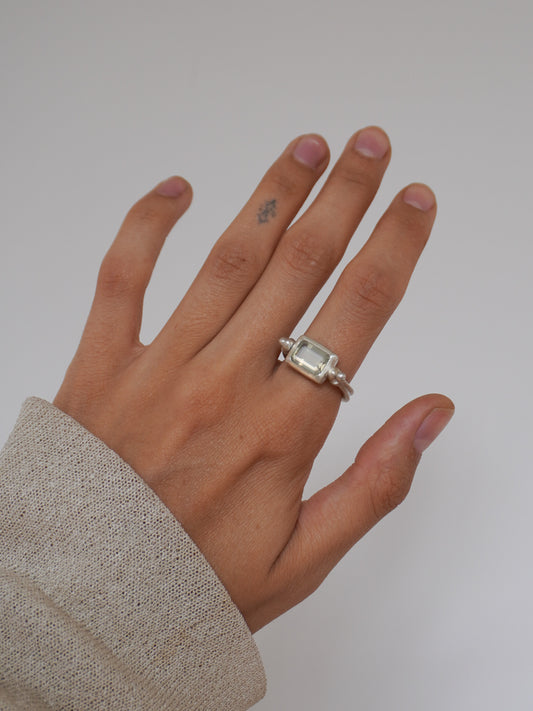 Green Moonstone Sling Ring