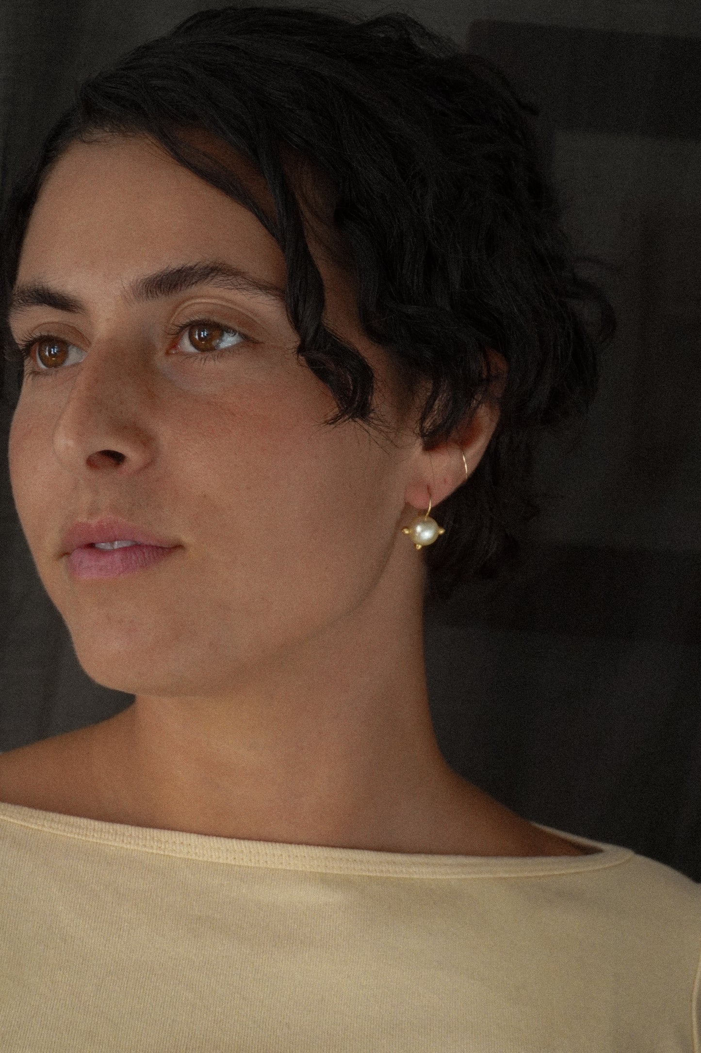 Pin Cushion Pearl Earrings • 18k