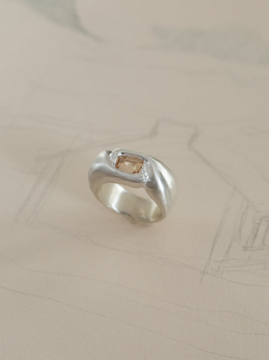 Pink Tourmaline Nest Ring