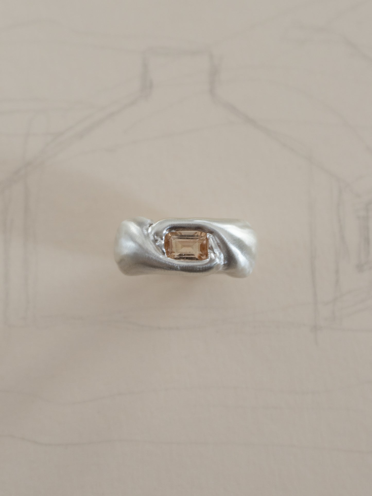 Pink Tourmaline Nest Ring